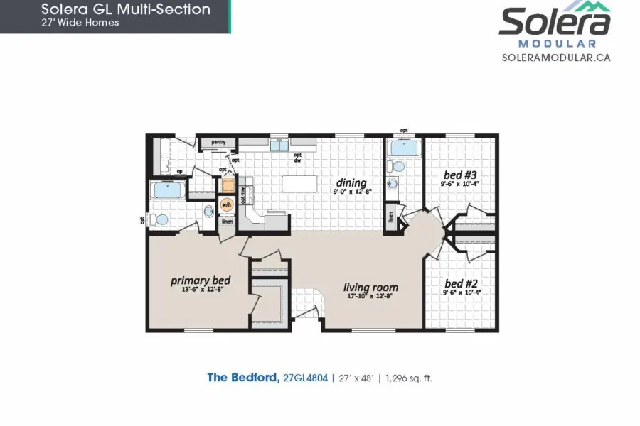 Bedford modular home, model 27GL4804
