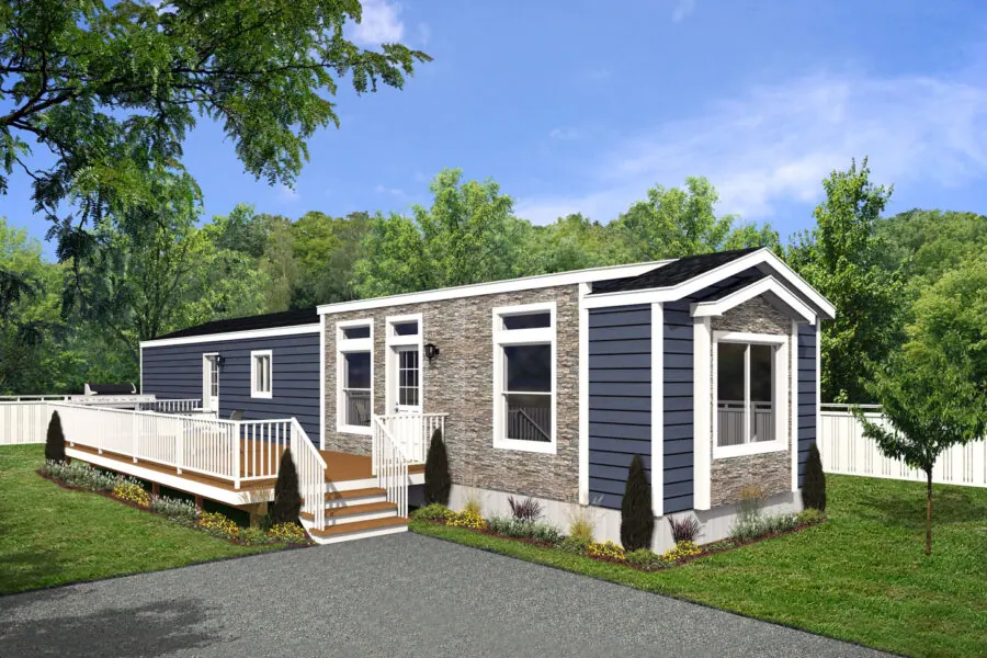 Cowichan modular home exterior, model 14GL6603