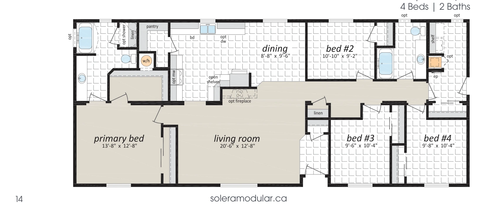 Norfolk floorplan diagram, model 27GL6402
