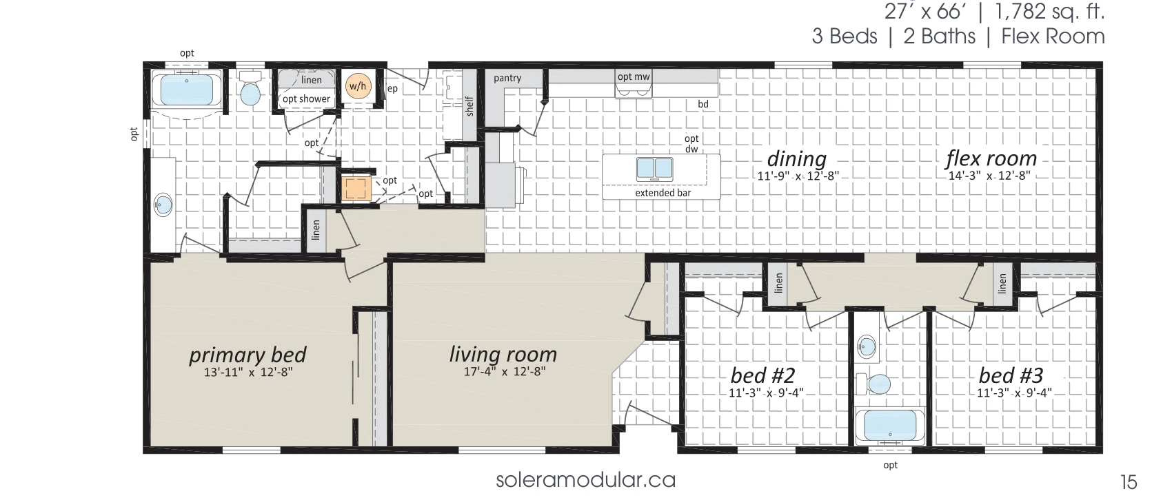 Nottingham floorplan diagram, model 27GL6602