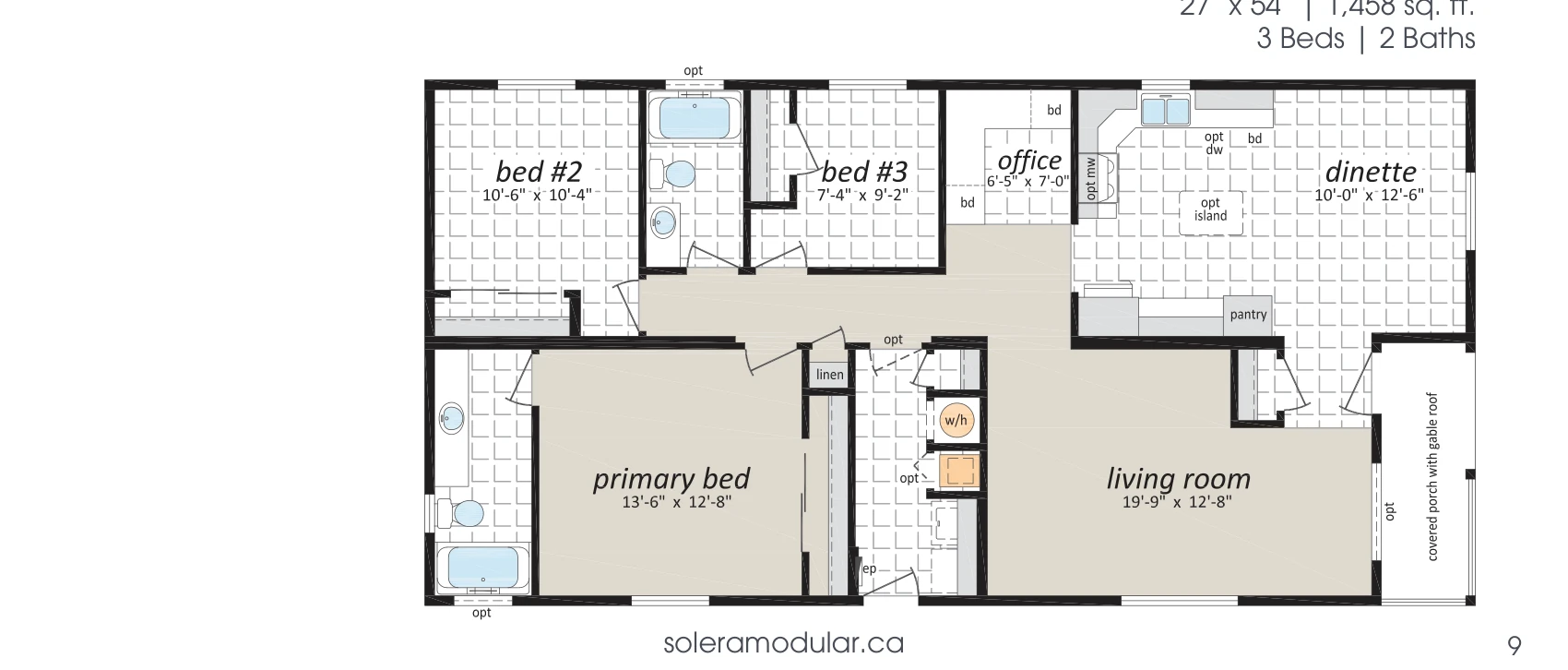 Silverton floorplan diagram, model 27GL5401