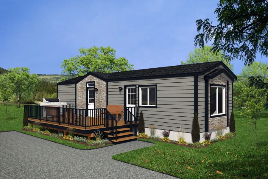 Kokanee modular home exterior, model 14GL4801