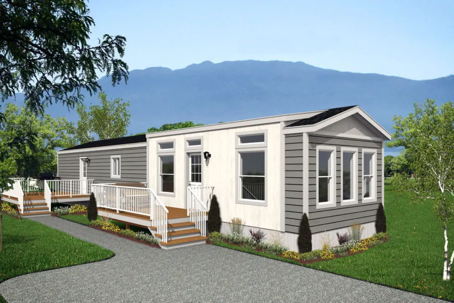 Langdale modular home exterior, model 14GL6604