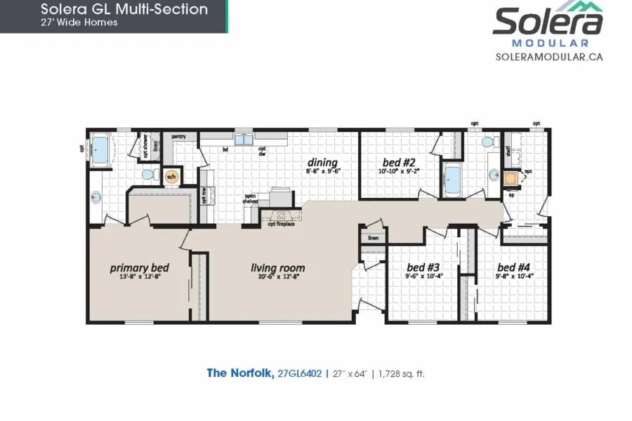Norfolk modular home, model 27GL6402