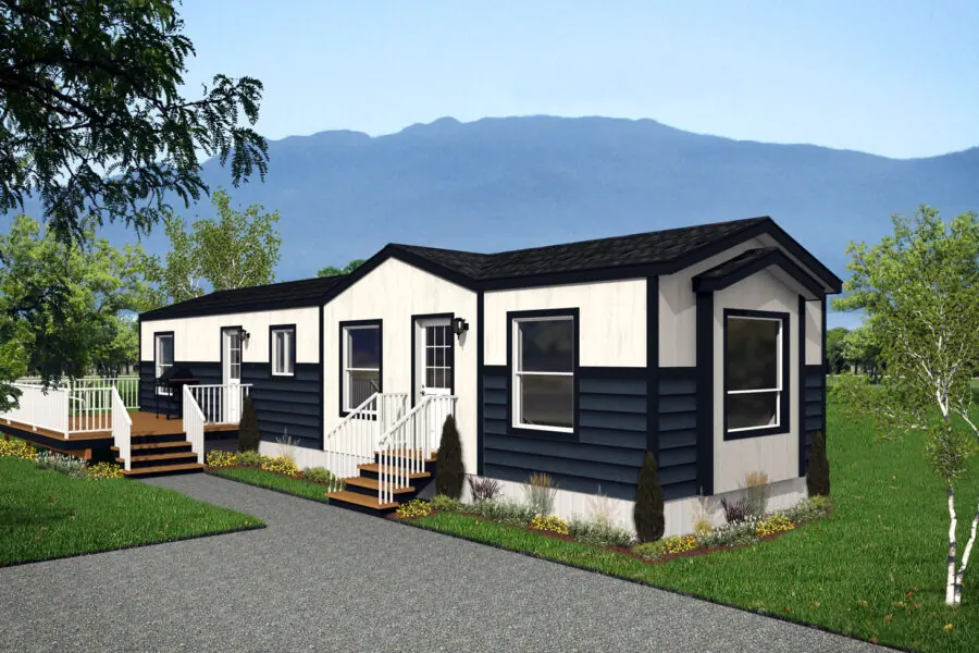 Shuswap modular home exterior, model 14GL5601