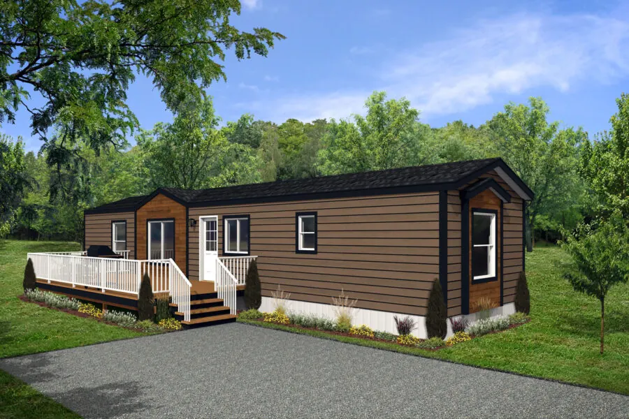 Takla modular home exterior, model 14GL6001
